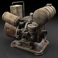 Generator Machine Power Generation Equipment Motor Old Machine Rusty Machine 3d model