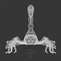 Detailed Scorpion Reptile Model With Large Pincers Segmented Body Yellow Brown Color And Multiple Legs