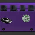 Purple Commercial Effects Pedal Equipment With Control Panel And Multiple Knobs 3d model