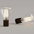 Vintage Light Bulbs With Transparent Glass Filament And Black Base Design