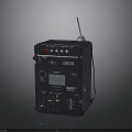 Portable Electronic Audio Device With Display Screen Control Knobs And Antenna