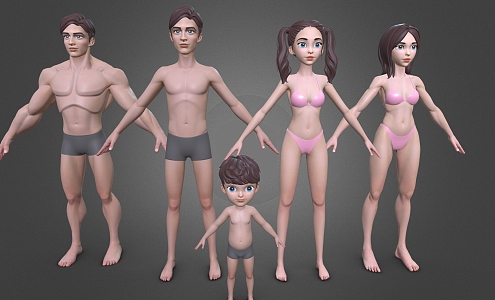 Cartoon Man Cartoon Girl Cartoon Boy Anime Girl Anime Boy Anime Character Game Character Pixar Cartoon Style Man 3d model