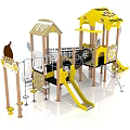 Children's combination slide outdoor combination slide combination slide children's play equipment 3d model