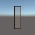Modern Metal Handle For Glass Door With Black Frame And Smooth Surface