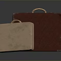 Vintage Suitcases With Wooden Handles Two Sizes Different Colors For Everyday Use