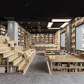 modern library 3d model