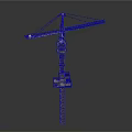 Industrial Tower Crane Construction Equipment With Long Metal Boom And Platform