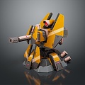 laser tower turret turntable sci-fi tower defense game tower defense sci-fi turret game turret game turret 3d model