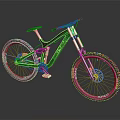 Green Mountain Bike With Suspension Fork Large Wheels And Modern Frame Design
