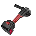 Industrial Angle Grinder Cordless Red Black Design With Grinding Wheel And Ergonomic Handle