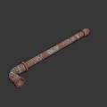 Rusty Metal Weapon Club Like Design With Textured Surface And Antique Appearance