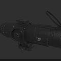 Tactical Weapon Scope With Black Design Adjustable Knobs Red Accent And Protective Lens Cover