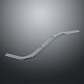 Modern White Curved Strip Structure With Sleek Design On Dark Background 3d model