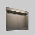 Modern Display Shelf With Built in LED Lighting Sleek Design Double Compartments
