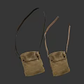 Two Brown Crossbody Bags With Black And Brown Straps Simple Design