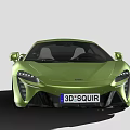 Green Two Door McLaren Sports Car With Sleek Design And Black Wheels