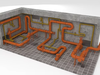 Industrial LOFT Pipe 3d model