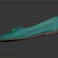 Turquoise Loafers With Tassel Detail Vintage Distressed Casual Shoes Design