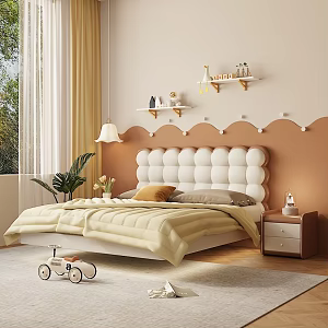 Cream wind bedroom 3d model
