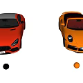 Luxury Sports Cars in Elegant Multiple Colors Including Orange Black Yellow and Blue