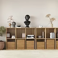 Quiet Bookcase Low Cabinet 3d model