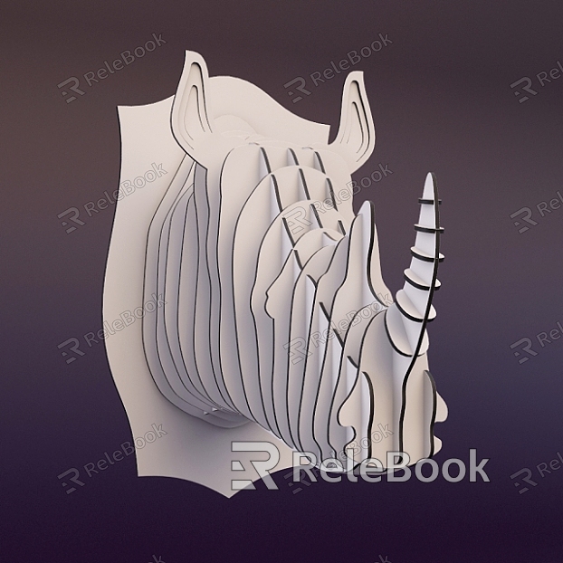 Rhino Head Wall Decoration model