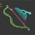 Decorative Traditional Bow With Turquoise Accents Arrows And Matching Quiver
