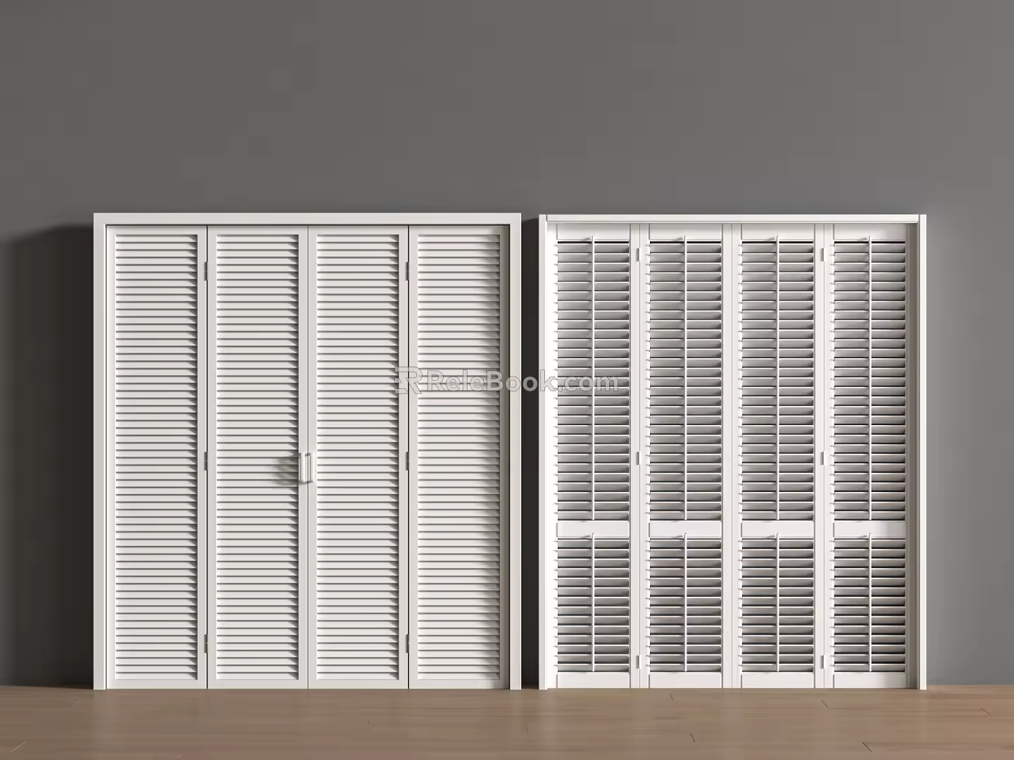 Modern folding door folding louver folding louver 3d model