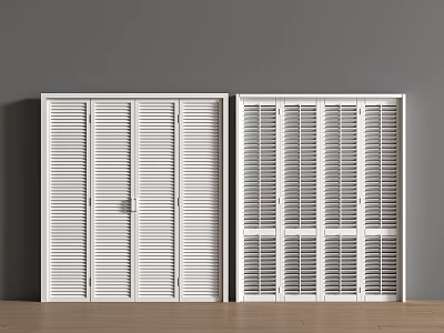 Modern folding door folding louver folding louver 3d model