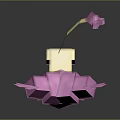 Adorable Pixel Art Creature Character With Yellow Body Pink Ears And Tail