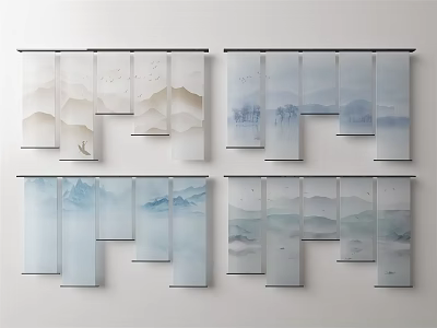 New Chinese Curtain 3d model