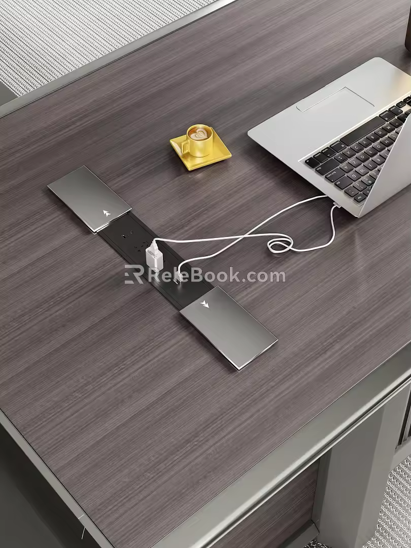 Modern Desktop Wire Box Desktop Wire Box Thin 3d model