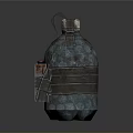 Improvised Explosive Weapon Bottle Shaped Device With Metallic Texture Red Blue Wires And Straps