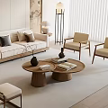 Modern coffee table combination 3d model