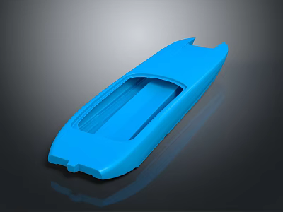Practical Blue Silicone Tool With Smooth Surface And Groove Design For Daily Use 3d model