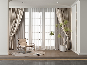 Modern Curtains 3d model