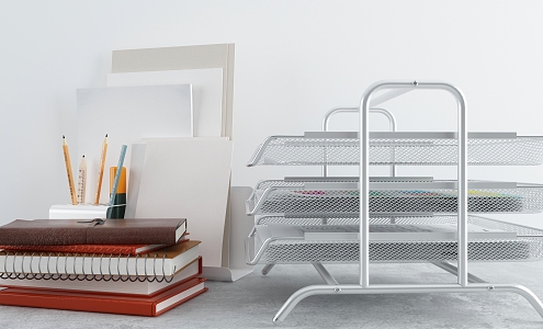 Modern Storage Rack Textbook Storage Rack 3d model