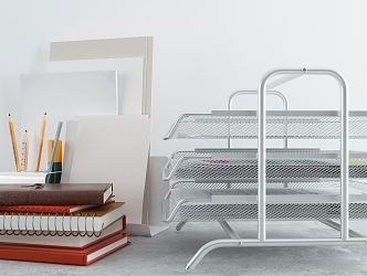 Modern Storage Rack Textbook Storage Rack 3d model