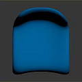 Sleek Blue Chair Featuring Curved Ergonomic Design And Smooth Plastic Surface Against Dark Background