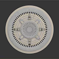 Round Metal Mechanical Component With Intricate Radial Pattern And Surface Holes 3d model