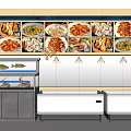 Commercial Freezers And Refrigerators Displaying Fresh Seafood And Meat Dishes