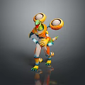 Robot Assistant Small Robot Butler Robot Butler Figure Game Figure 3d model