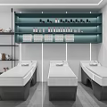 Bright Modern Beauty Hair Salon Interior With Comfortable Chairs Mirrors Product Shelves And Green Plants