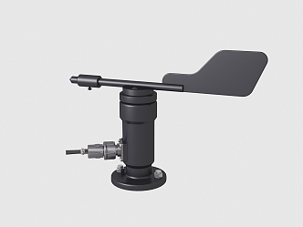 Modern anemometer directional sensor 3d model