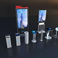 Modern Public Facilities With Self Service Kiosks Digital Displays And Touchscreen Terminals