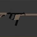 Tactical Rifle Beige And Black With Rail System Grip And Barrel Modern Design
