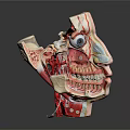 Human Head Anatomical Model Medical Device Showing Nasal Oral Eye Cavity Structures For Medical Education