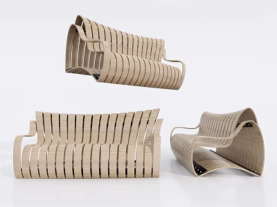 modern outdoor chair outdoor public seat 3d model