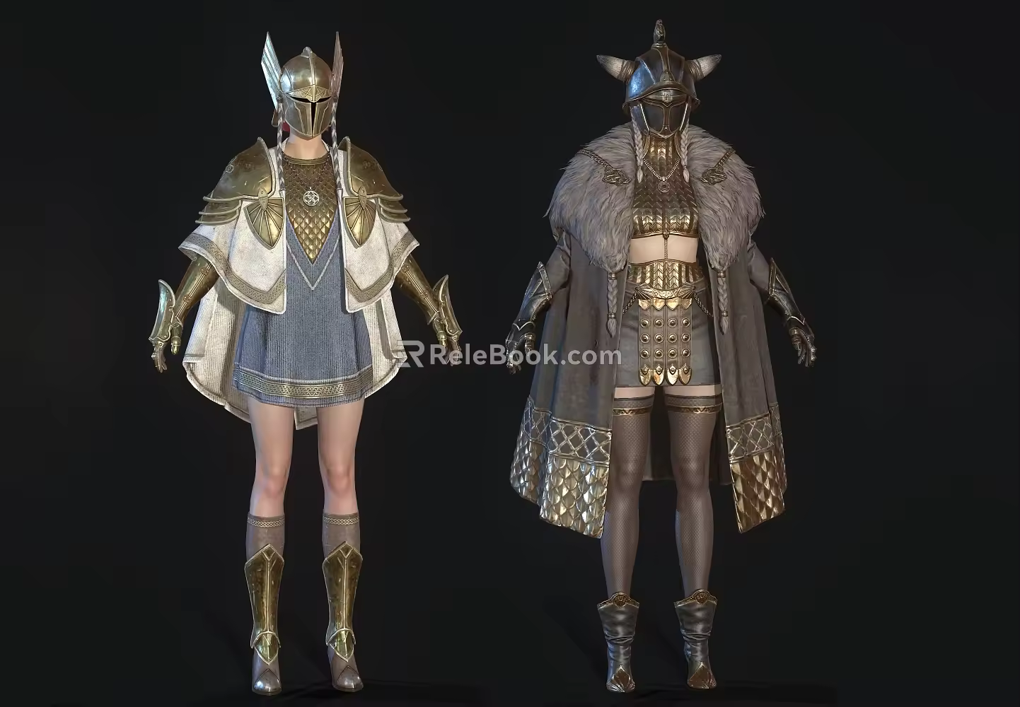 Nordic Armor Battle Armor European Warrior Game Warrior Game Character 3d model