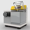 Building Blocks Yellow And Gray Machine Model With Transparent Cover And Number Five